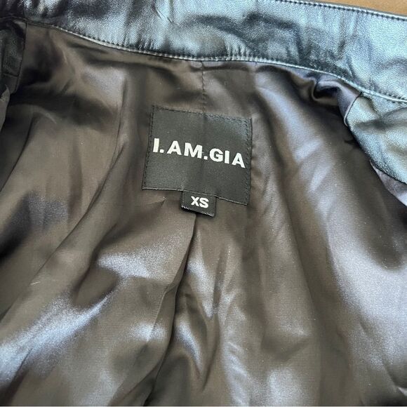 I.AM.GIA Black and Pink Faux Leather Jacket Size XS - Picture 7 of 8